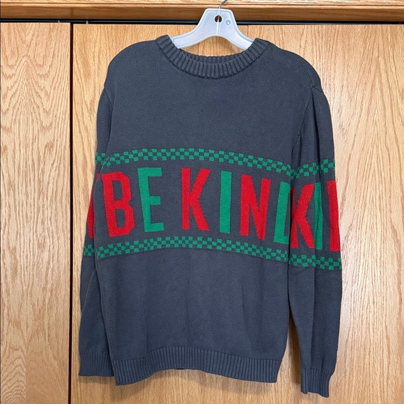 Iml Sweaters - Charcoal Crewneck Sweater with Red and Green Accents